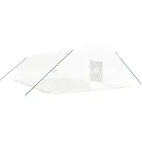 vidaXL Serre avec cadre en acier blanc 60 m² 10x6x2,85 m
