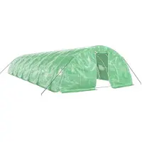 vidaXL Serre avec cadre en acier vert 70 m² 14x5x2,3 m