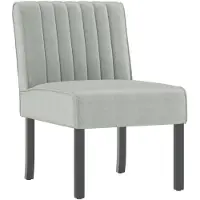 vidaXL Fauteuil sans accoudoirs gris clair velours