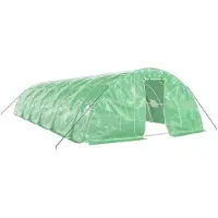 vidaXL Serre avec cadre en acier vert 60 m² 12x5x2,3 m