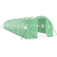 vidaXL Serre avec cadre en acier vert 36 m² 12x3x2 m