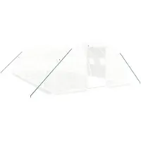vidaXL Serre avec cadre en acier blanc 32 m² 8x4x2 m