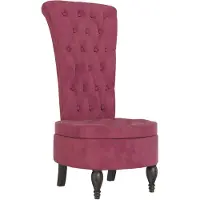 vidaXL Chaise à dossier haut rouge bordeaux conception de bouton