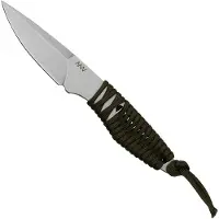 Acta Non Verba ANV Knives P100 Sleipner, Olive Paracord, P100-004, Black Kydex Sheath, couteau de cou