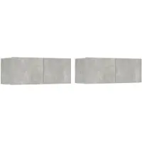 vidaXL Armoires TV 2 pcs. Gris béton 80x30x30 cm Bois composite