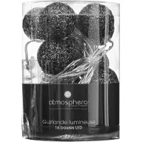 Atmosphera Guirlande Led 16 Boules - Noir