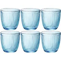 Bormioli Rocco Verre À Eau - & Siglio - Siglio Line Blue - Pack De 6 - Verre À Pied - Compatible Lave-Vaisselle