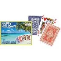 Piatnik 237133 Jeu de cartes en plastique Happy Holiday, double jeu de poker