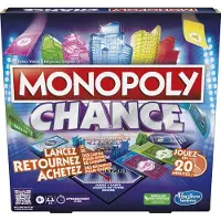 Hasbro Monopoly Chance, jeu de plateau Monopoly rapide pour la famille, pour 2 à 4 joueurs, env. 20 min.