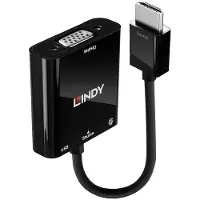 Lindy Hdmi To Vga Audio Adapter Noir