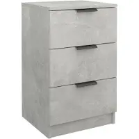 vidaXL Table de chevet Gris béton 40x36x65 cm