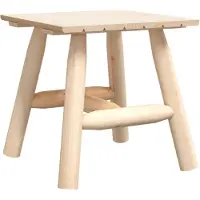 vidaXL Table d'appoint 49x49x50 cm en bois massif d'épicéa