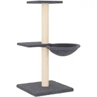 vidaXL Arbre à chat avec colonnes à griffer en sisal gris foncé 72 cm