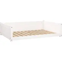 vidaXL Lit pour chien blanc 105,5x75,5x28 cm pin massif