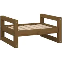 vidaXL Lit pour chien brun miel 55,5x45,5x28 cm pin massif