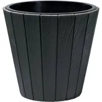 Prosperplast 54l Woode Collection 488x488x457 Mm Flowerpot Noir