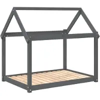 vidaXL Lit pour chien Gris 111x80x100 cm Pin massif