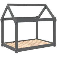 vidaXL Lit pour chien Gris 101x70x90 cm Pin massif