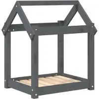 vidaXL Lit pour chien Gris 61x50x70 cm Pin massif