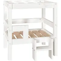 vidaXL Lit pour chien Blanc 55,5x53,5x60 cm Pin massif