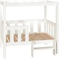 vidaXL Lit pour chien Blanc 95,5x73,5x90 cm Pin massif