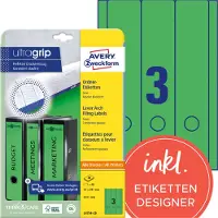 Avery L4754 - Vert - 61 x 297 mm 60 unités (20 feuille(s) x 3) étiquettes pour dossiers