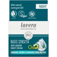Lavera Basis Sensitiv Q10 Crème de nuit anti-rides (50 ml)