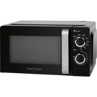 ProfiCook PC-MWG 1208 Micro-ondes avec gril, espace de cuisson 17 litres, gril 900 W, 6 niveaux de puissance, minuterie 30 minutes avec signal de fin, noir