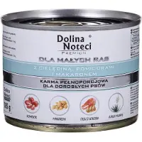 Dolina Noteci Premium - veau, tomates et pâtes pour chiens adultes de petite race - 185g