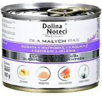 Dolina Noteci Premium Junior Małe Rasy Wątróbka Królika I Ozorek Jelenia 24x185g