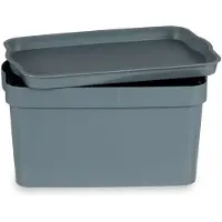 BigBuy Multi-use Box TP592-2 Grey Plastic 2,3 L 13,5 x 11 x 20 cm (24 Units)