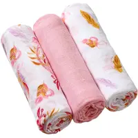 Babyono Couches en bambou naturel Take Care Couches lavables Vieux rose 3 pièces