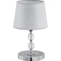 Alfa Lampe de table glamour chromée avec abat-jour EMMANUELLE ALF16716