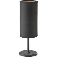 FHL Easy! FHL Kira Lampe de table Abat-jour en lin rond Moderne E14 noir 850264 (E14)