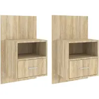 vidaXL Tables de chevet murales 2 pcs Chêne sonoma
