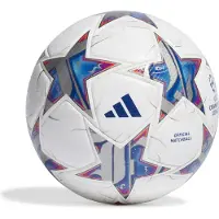 Adidas Ballon officiel de la Ligue des champions de l'UEFA 23/24 Pro Match (Certifié FIFA Qualité Pro) Blanc/Silver Metallic/Bright Cyan/Royal Blue
