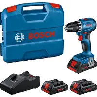 Bosch Perceuse-visseuse 18V GSR18V-45 brushless + 3 batteries ProCORE 4Ah + chargeur en coffret L-Case - - 0615A5002N