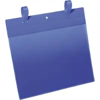 Durable Pochettes pour documents avec languettes, l. 297 x H 210 mm (A4 paysage), 50 p., bleu