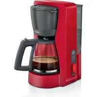 Bosch Machine à café filtre TKA3M134 1,25 L Rouge