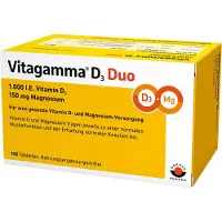 Wörwag Pharma GmbH & Co. KG Vitagamma D3 Duo 1.000 U.I. Vitamine D3 150 mg Magnésium en comprimés, 100 comprimés