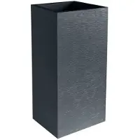 Eda Pot de Plante Carré Grise Graphite EDA 39,5x39,5x80 cm