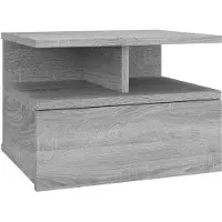 vidaXL Table de chevet flottante Sonoma gris Bois d’ingénierie