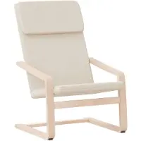 vidaXL Fauteuil relax Tissu Crème