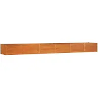 vidaXL Lit surélevé rouillé 480x80x45 cm acier corten