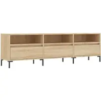 vidaXL Armoire TV Chêne Sonoma 150x30x44,5 cm Matériau dérivé du bois