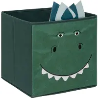 Atmosphera Cube De Rangement Dino 29 X 29 Cm - Vert