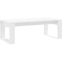 vidaXL Table basse blanche 102x50x35 cm Bois composite