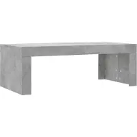 vidaXL Table basse gris béton 102x50x36 cm Bois composite