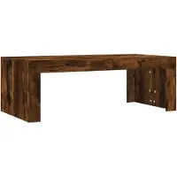vidaXL Table basse chêne fumé 102x50x36 cm bois composite