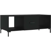 vidaXL Table basse noire 102x50x40 cm Bois composite